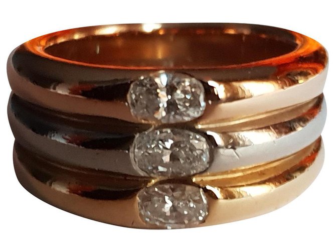 Coleção Cartier Ellipse ring Dourado Ouro  ref.179335