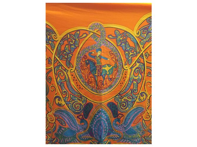 Constance Sciarpa Hermès in seta multicolore 140cm 