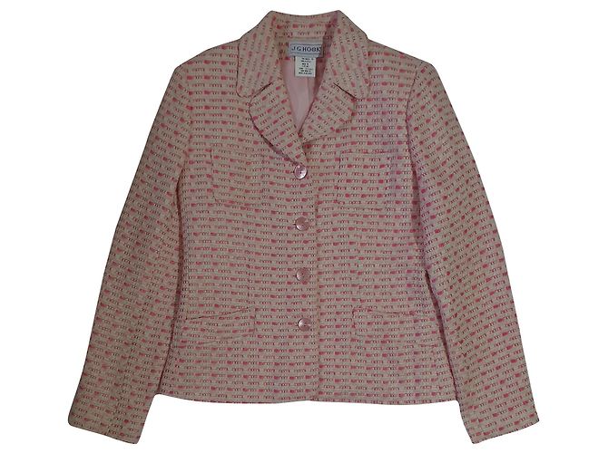 Vintage J. g. Hook blazer pink and white acrylic