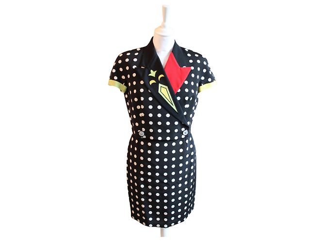 Gianni Versace Vintage Tupfen Ensemble. Mehrfarben Viskose ref 
