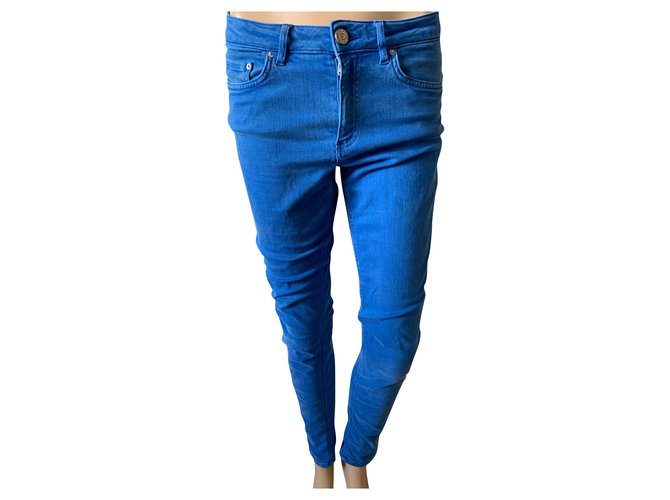 Acne Jeans Azul Algodão Elastano  ref.179445