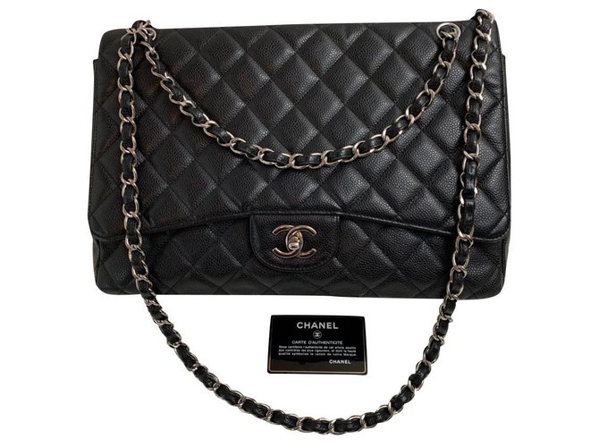 Chanel Black Leather  ref.179450