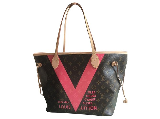 Neverfull Louis Vuitton Bolsas Multicor  ref.179458