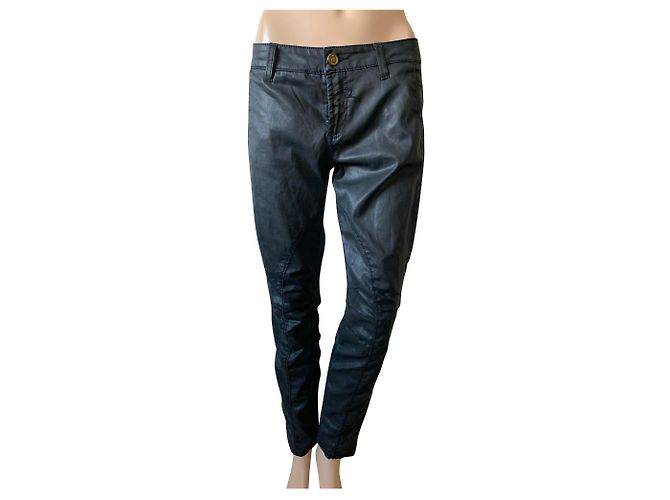 Autre Marque Vaqueros de algodón y elastano negros talla 29 