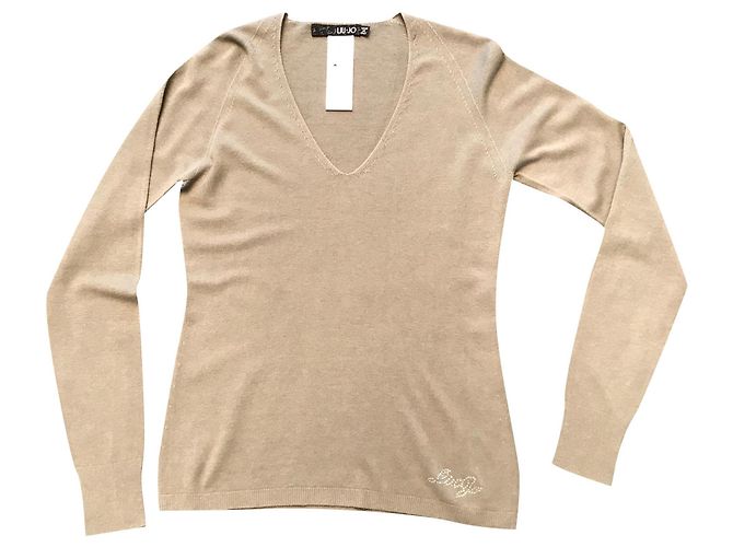 Liu.Jo Strickpullover Grau V Ausschnitt Slim Fit 