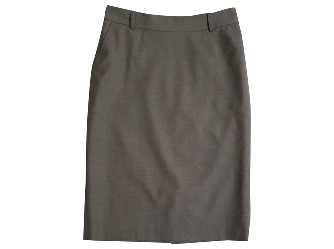 Rodier Skirts Brown Multiple colors Grey Wool Elastane  ref.179518