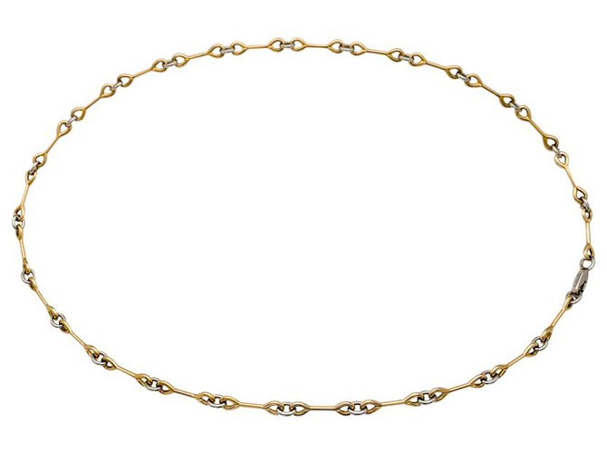 Collier Cartier, deux tons d'or. Or blanc Or jaune  ref.179556