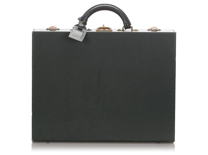 Louis Vuitton Green Taiga Diplomat Briefcase Leather  ref.179636