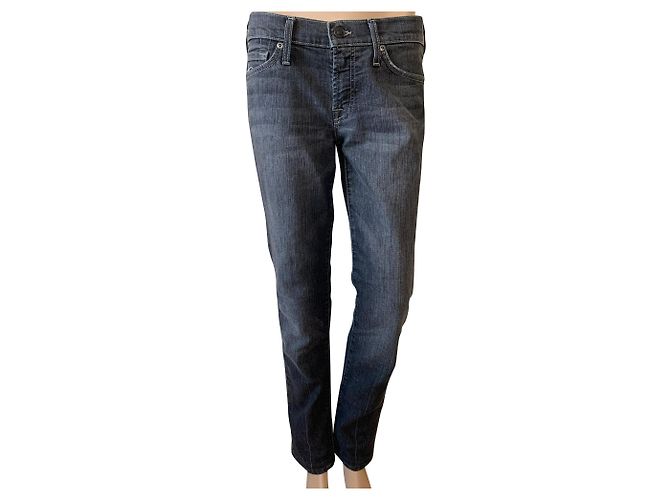 Vaqueros 7 For All Mankind Grises Algodón Elastano 29 