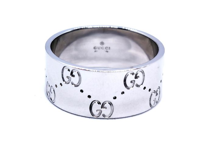 Gucci Icon Ring aus Weißgold Größe 59 Silber