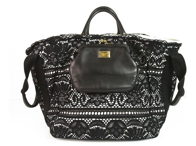 Women Extra Spacious Black & White Handbags