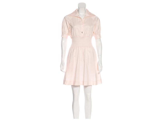 Vestido camisero Diane Von Furstenberg Axel rosa de algodón