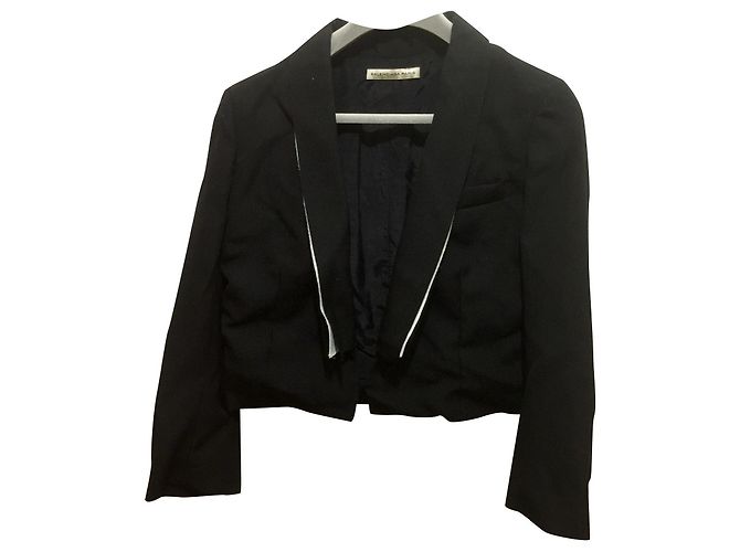 Balenciaga Cropped tux style jacket Black
