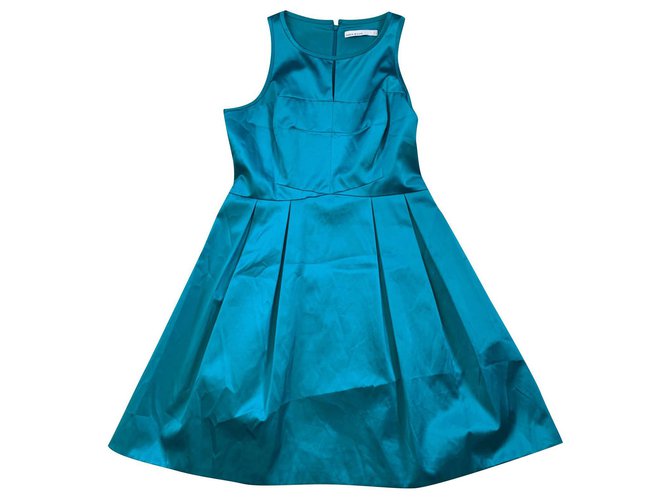 Karen Millen Robes Coton Bleu Vert  ref.179783