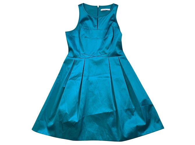 Vestido Karen Millen de algodón azul verde