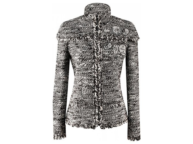 Chanel rare patch tweed jacket Multiple colors  ref.179855