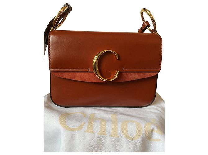 C Belt Bag Chloé PORTA Foderata CHLOE C. Cognac Pelle