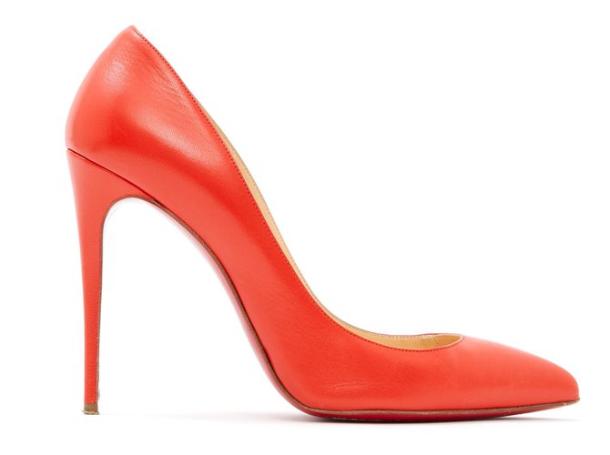 Christian Louboutin SO KATE CORAL FR41.5 Naranja Cuero  ref.179928