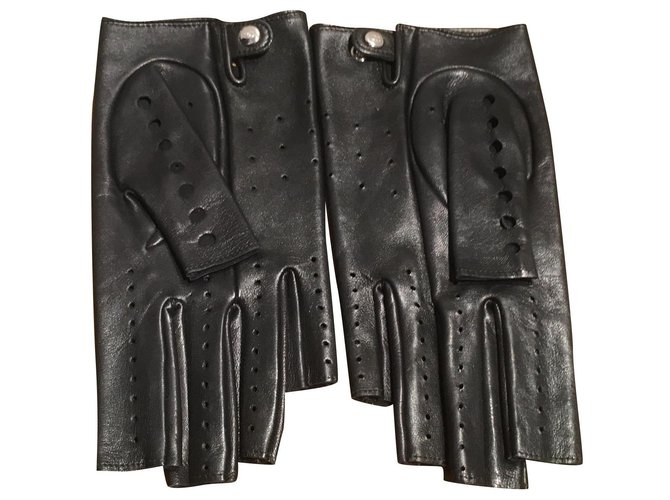 Chanel Gloves Black Lambskin  ref.179930