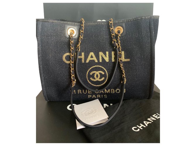 Chanel Deauville Azul marino Juan  ref.179946