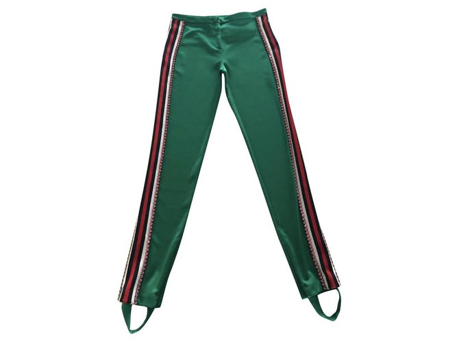 Gucci calça verde nova marca Algodão Poliéster  ref.179955