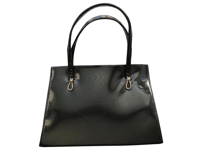 Vintage Black Patent Handbag Patent leather  ref.179956