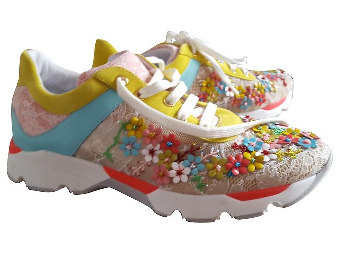 Sneakers Rene Caovilla Multicolore in Tessuto