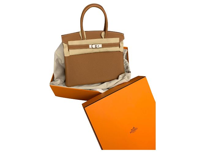 Hermès Birkin 30 Togo Pele de Vitelo Bege