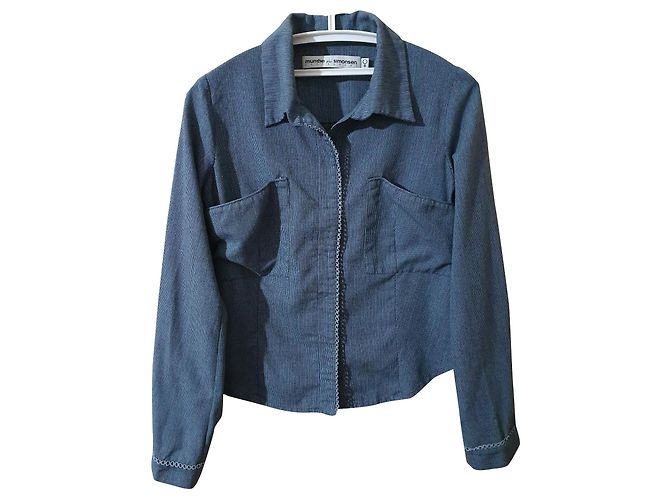 Camicia Munthe Plus Simonsen Blu in Cotone Multicolore