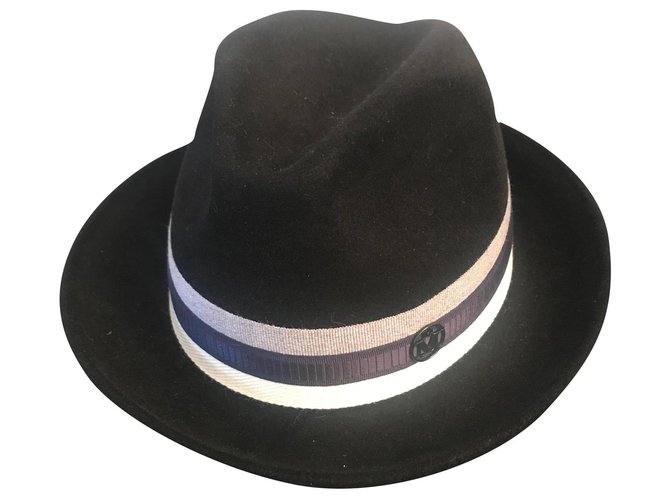 Maison Michel sombrero Negro Gamuza  ref.180007