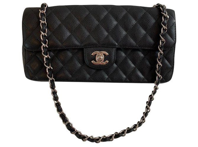 Timeless Chanel Black Leather  ref.180119