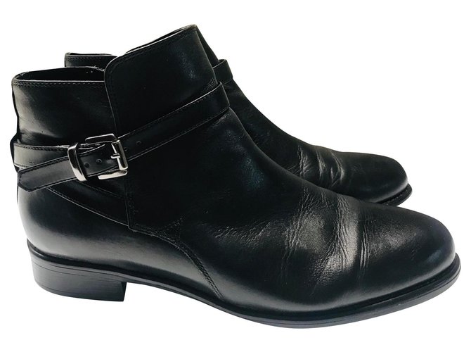 inconnue Chelsea boot Black Leather  ref.180120