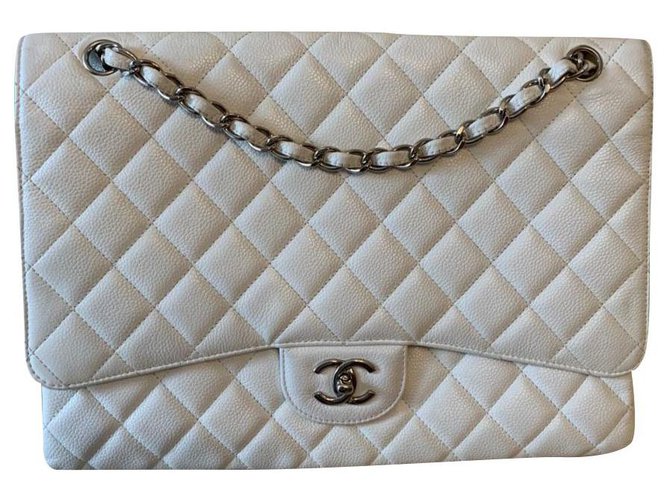 Chanel White Leather  ref.180134