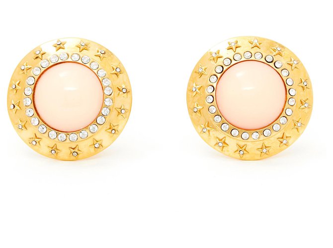 Chanel CORAL STARS Pink Golden Metal Resin  ref.180200