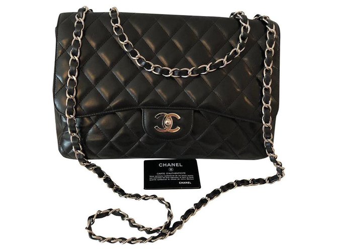 Chanel Preto Couro  ref.180229