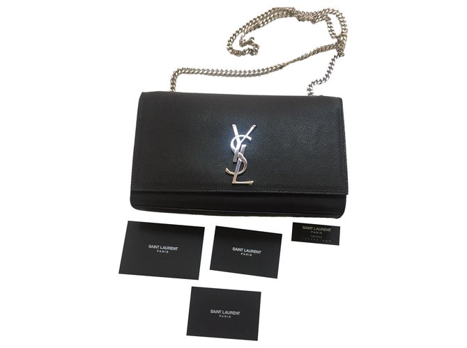Yves Saint Laurent Kate Black Leather  ref.180304