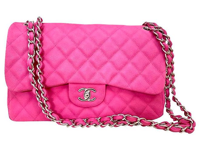 SACO CHANEL MODELO GRANDE TIMELESS CLÁSSICO Fuschia