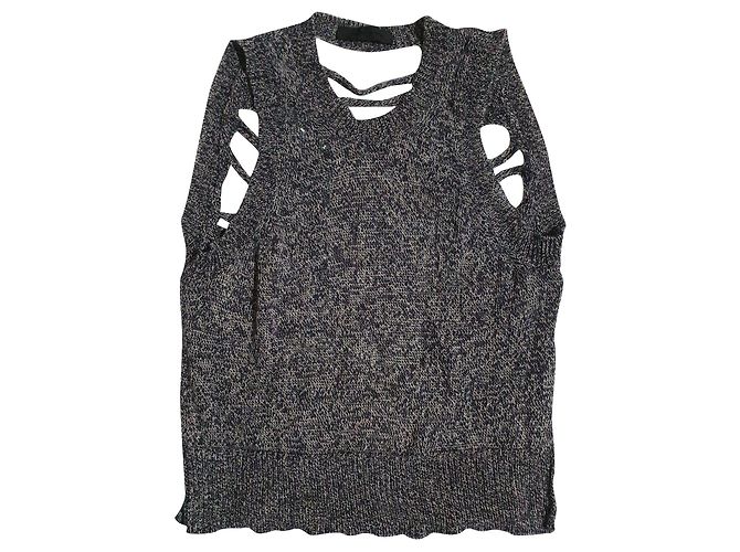 Alexander Wang Tanktop Grau Wolle