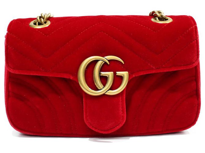 Gucci marmont 2025 velours rouge