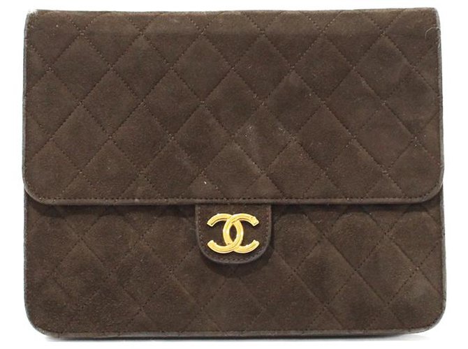 Timeless Chanel Classic Bag Marrom Camurça  ref.180429