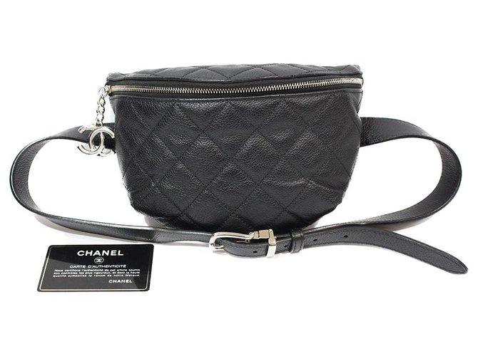 Chanel Banana Belt Black Leather  ref.180439
