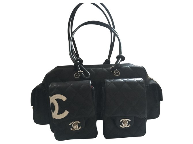 Chanel Reporter Cambon bag Black Lambskin  ref.180514