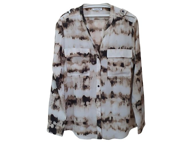 Calvin Klein Hemd mit abstraktem Muster Polyester Mehrfarben