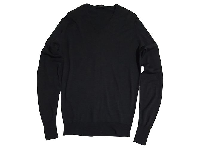 John Smedley Wollpullover Dunkelgrau Anthrazitgrau