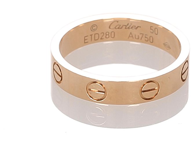 Cartier Silver 18K Love Ring Argento Metallo  ref.180578