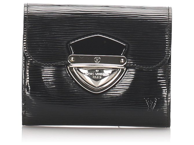 Louis Vuitton Black Epi Electric Joey Wallet Leather  ref.180600