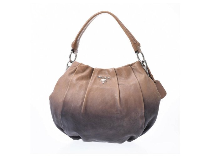 Prada Shoulder bag Brown Leather  ref.180706