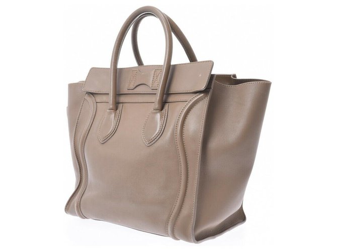 Céline Leather Hand Bag Brown  ref.180959