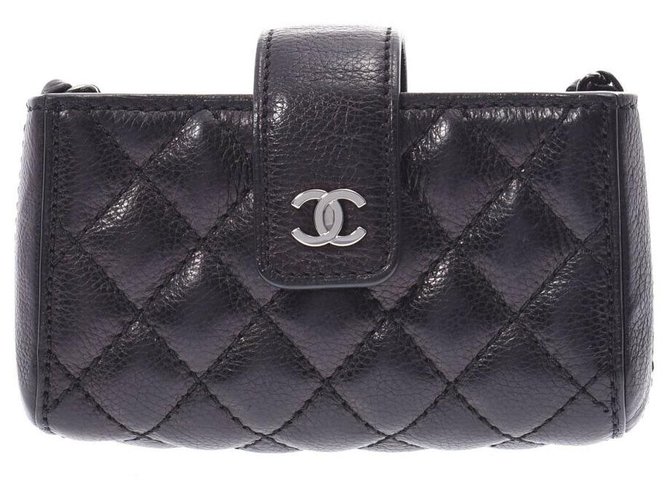Chanel Matrasse Black Leather  ref.181031