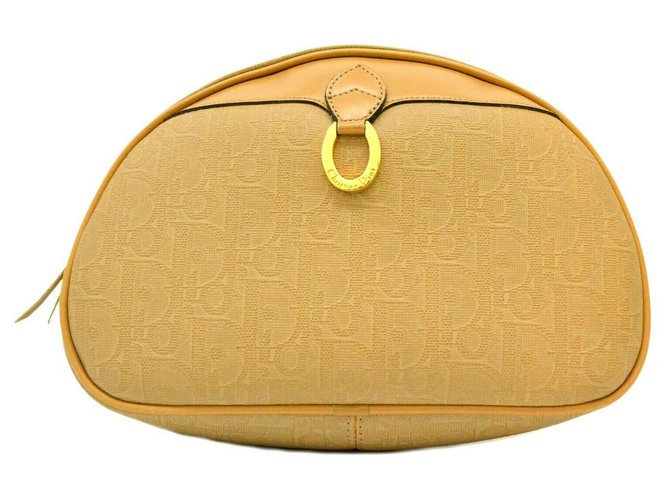 Dior Trotter PVC pouch Beige Leather  ref.181132